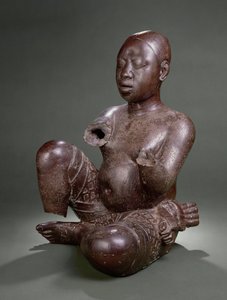 Figura sentada, Tada, 13 - 14 século (cobre)